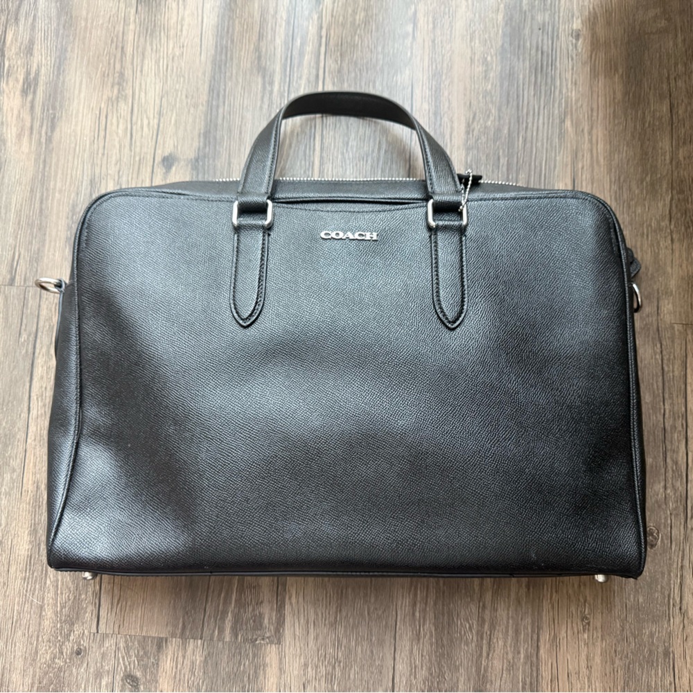 Coach Black Leather Briefcase - Picture 2 of 6
